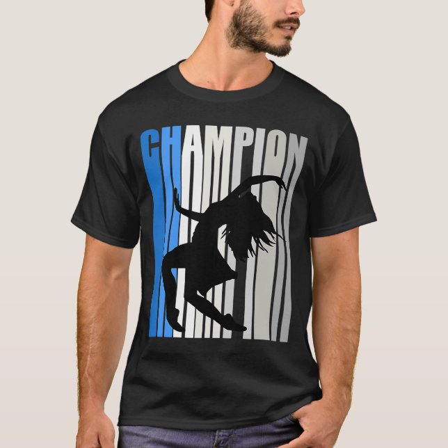 T-shirt Danse Bleue Champion Filles Danse d'Anniversaire (Devant)