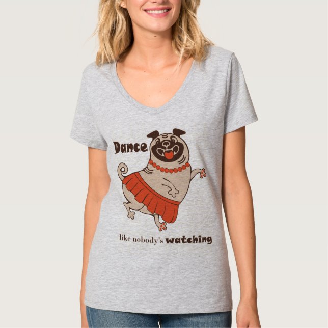 T-shirt Danse comme personne ne regarde Carlin Girl (Devant)