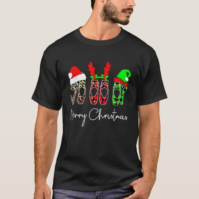 T-shirt Danse de ballet Ballerina Joyeux Noël Noël Point (Devant)