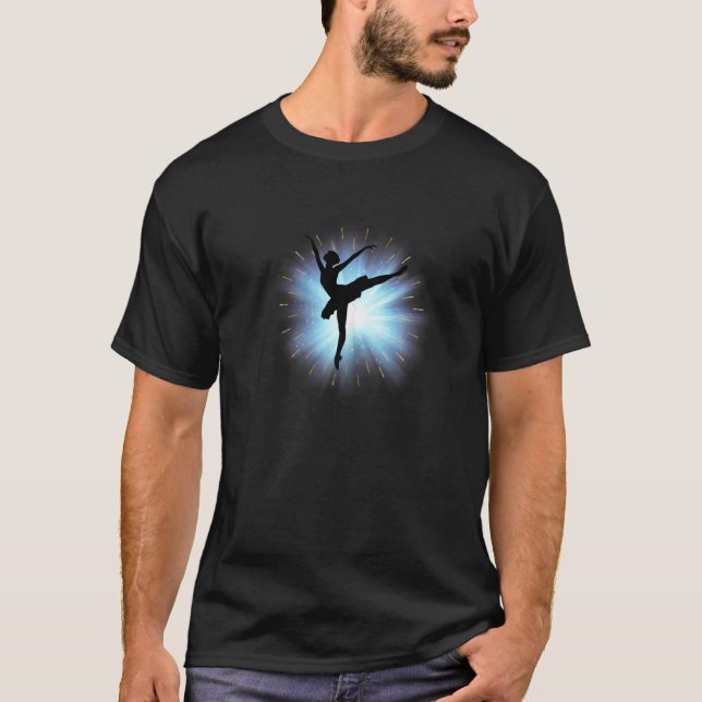 T-shirt Danse de ballet Silhouette Danses Filles Ballerina (Devant)