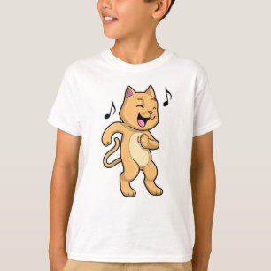T-shirt Danse de musique pour chat