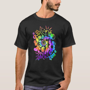 T-shirt Danse De Puissance Fleur Pour La Paix Batik Style 