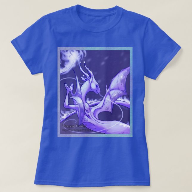 T-shirt "Danse de serpent" : Chemise blanche lunatique de (Design devant)