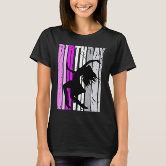 T-shirt Danse des femmes roses Anniversaire Rétro Aime Dan