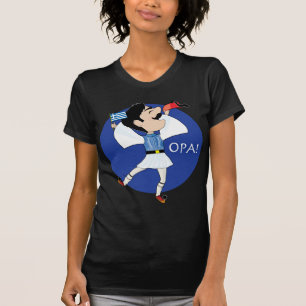 T-shirt Danse d'Evzone de Grec avec le drapeau OPA !