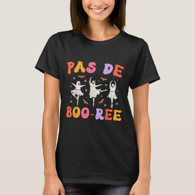 T-shirt Danse d'Halloween Pas De Boo-rée Ghost Ballet (Devant)