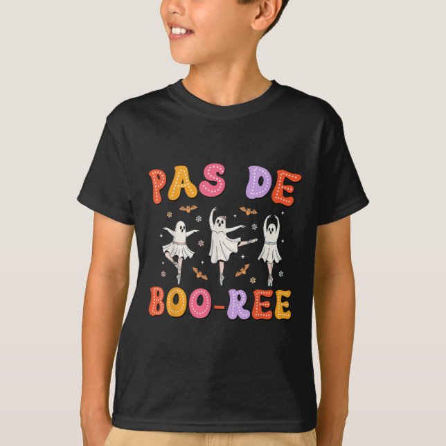 T-shirt Danse d'Halloween Pas De Boo-rée Ghost Ballet (Devant)