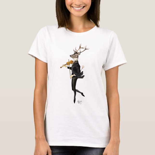 T-shirt Danse du cerf avec violon (Devant)