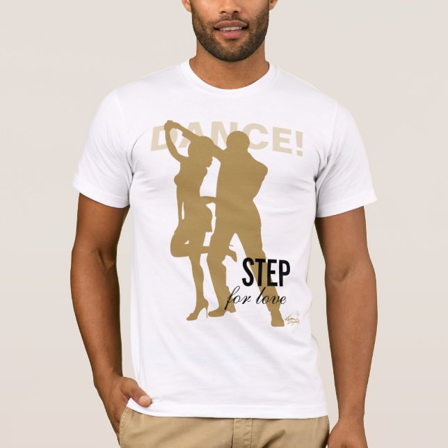 T-shirt Danse ! La silhouette en or Love (Devant)