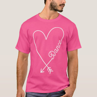T-shirt Danse mignonne Graphisme Coeur Amour