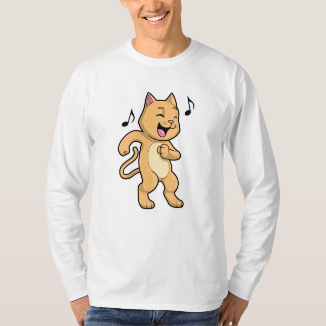 T-shirt Danse Musique Cat (Devant)