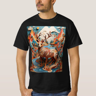 T-shirt Danse surréelle d'animaux dans Illus Geometria