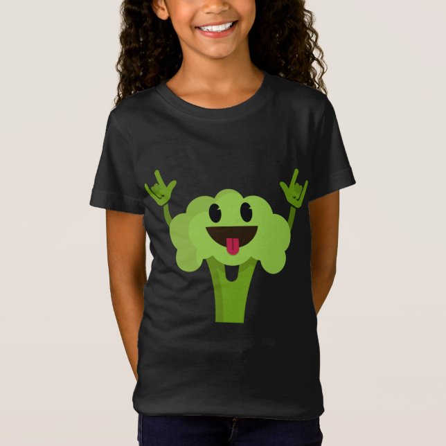 T-Shirt Danser Broccoli Drôle végétal Danseuse Vegan Humo (Devant)