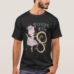 T-shirt Danser dans 8e anniversaire Fille Ballet Party Dan