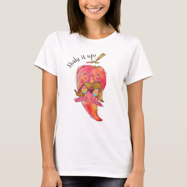 T-shirt Danser drôle Chili Poivre (Devant)