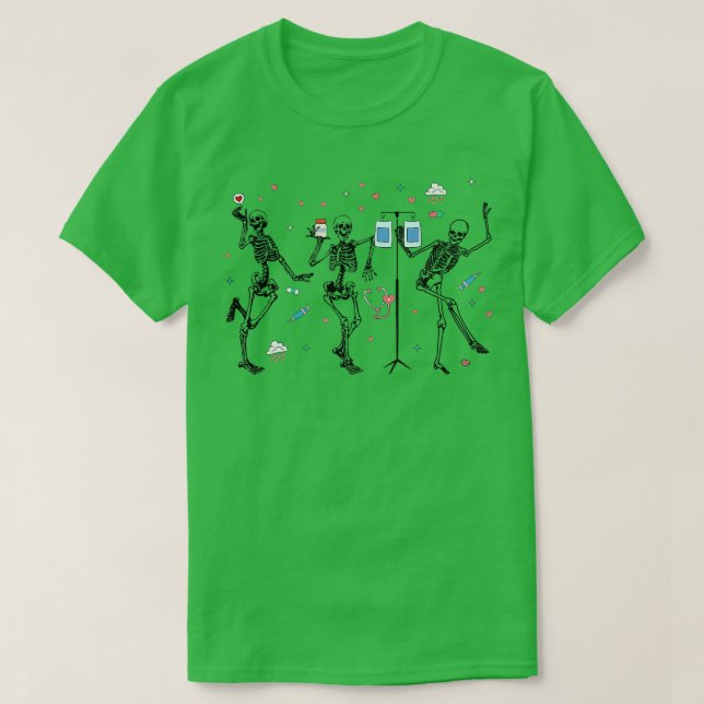 T-shirt Danser drôle Squelette Joyeux Valentines Jour Infi (Design devant)