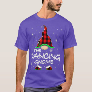 T-shirt Danser Gnome Buffalo Plaid Matching Family Christ