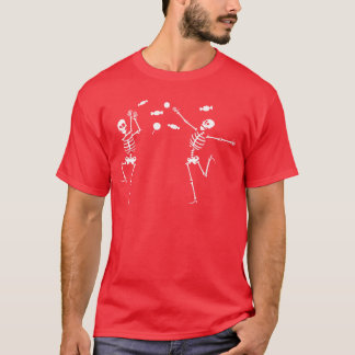 T-shirt Danser Skeletons Candies Halloween Tricoter Ou Tra