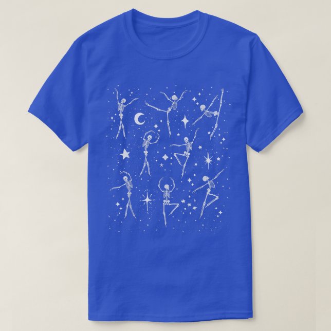T-shirt Danser Skeletons Céleste Lune Drôle Drôle Vint (Design devant)