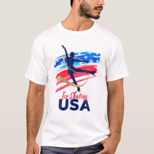 T-shirt Danses de patinage sur glace Soutien L'équipe T US