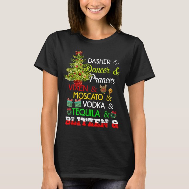 T-shirt Danseur Dasher Vixen Noël (Devant)