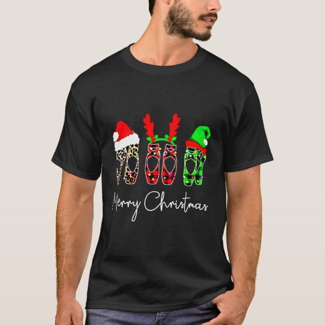 T-shirt Danseur de ballet Ballerina Merry Pointe Chaussure (Devant)