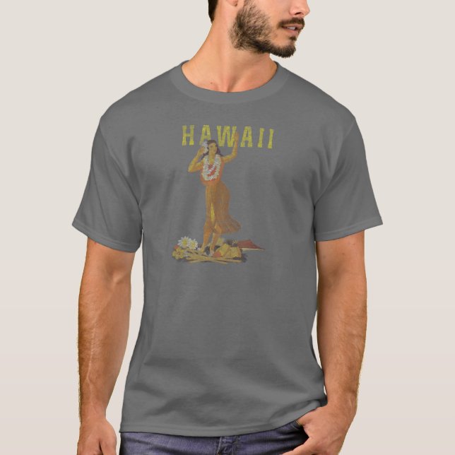 T-shirt Danseur de danse polynésienne d'Hawaï (Devant)