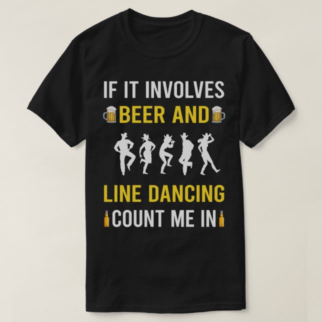 T-shirt Danseur De La Bière Et De La Ligne (Design devant)