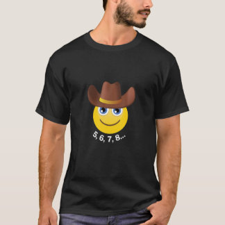 T-shirt Danseur de ligne Smile Cowboy Cowgirl Danser Cou