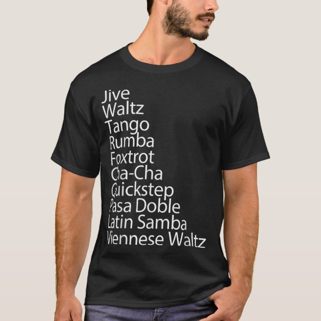 T-shirt Danseur de salle de bal 10 danses traditionnelles (Devant)