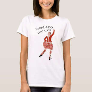 T-shirt Danseur des Highlands écossais en rouge