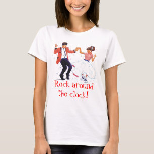 T-shirt danseur d'oscillation avec des chaussures de jupe