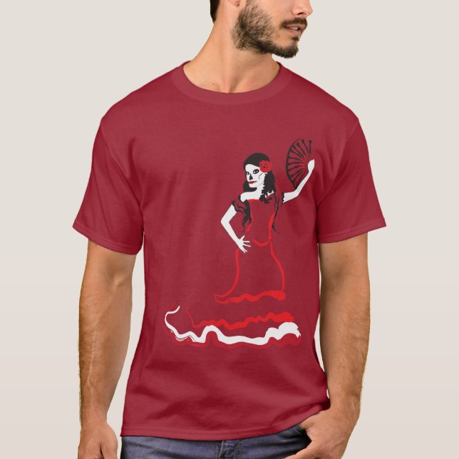 T-shirt danseur du crâne à sucre espagnol (Devant)