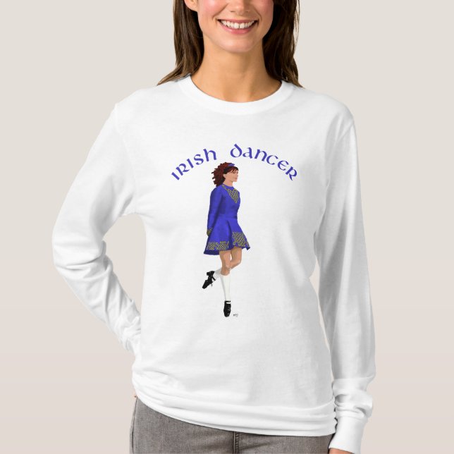 T-shirt Danseur irlandais à pas - Bleu (Devant)