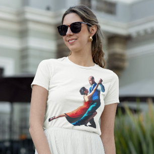 T-shirt Danseurs de tango - peinture à la main