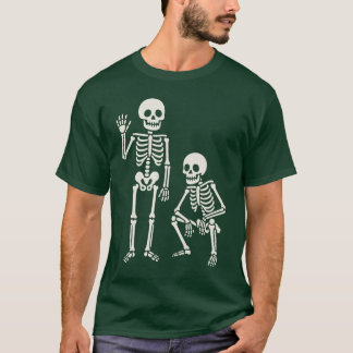T-shirt Danseuse Danseuse Skeletons Dessin Halloween Anti