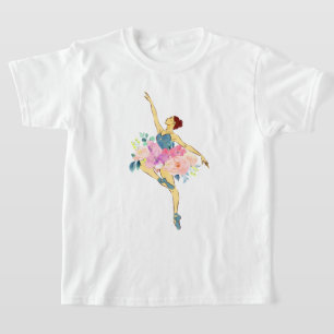 T-shirt Danseuse de ballet Danseuse Ballerine Fleur Floral