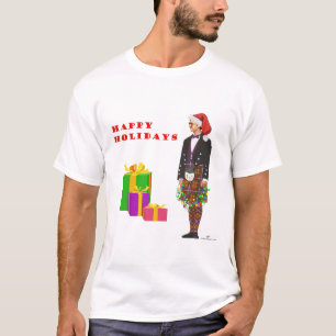 T-shirt Danseuse écossaise des Highlands à Noël