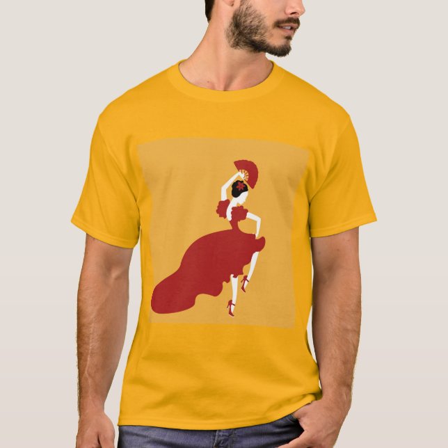 T-shirt danseuse flamenco (Devant)