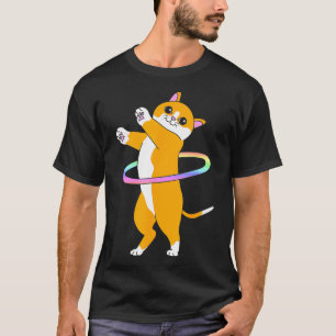 T-shirt Danseuse mignonne Hula Hooper Chat Hula Hoop