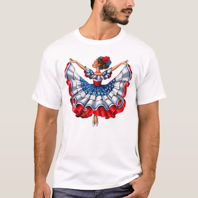 T-shirt Danseuse traditionnelle Porto Rico (Devant)