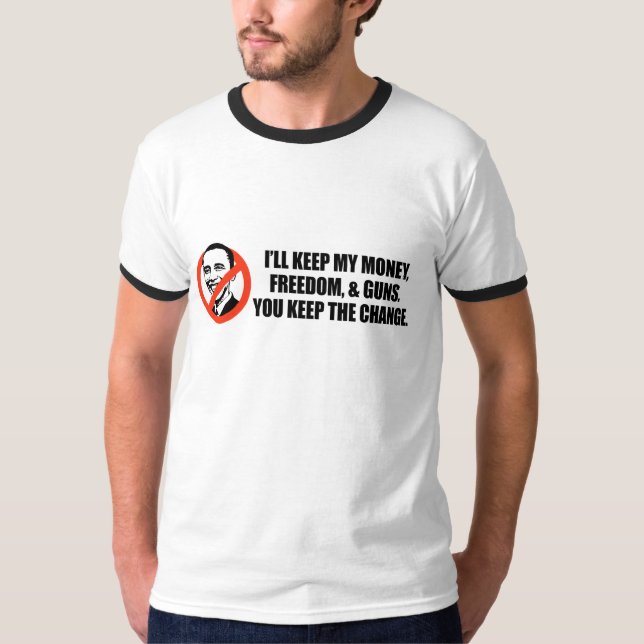 T-shirt d'Anti-Obama - vous gardez le changement (Devant)