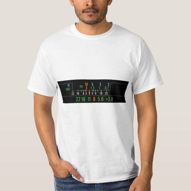 T-shirt d'appareil-photo de distance hyperfocale (Devant)