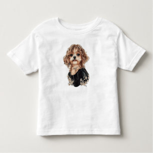 T-shirt d'aquarelle de Maltipoo pour enfants