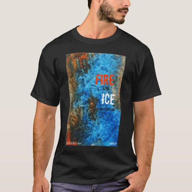 T-shirt d'aquarelle du "feu et de glace" par (Devant)