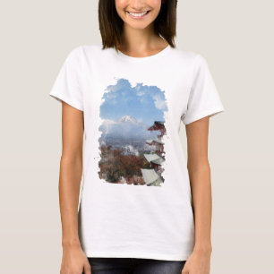 T-shirt d'aquarelle du Mont Fuji Japon