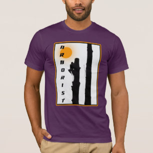 T-shirt d'arboristes : Grimpeur de silhouette de