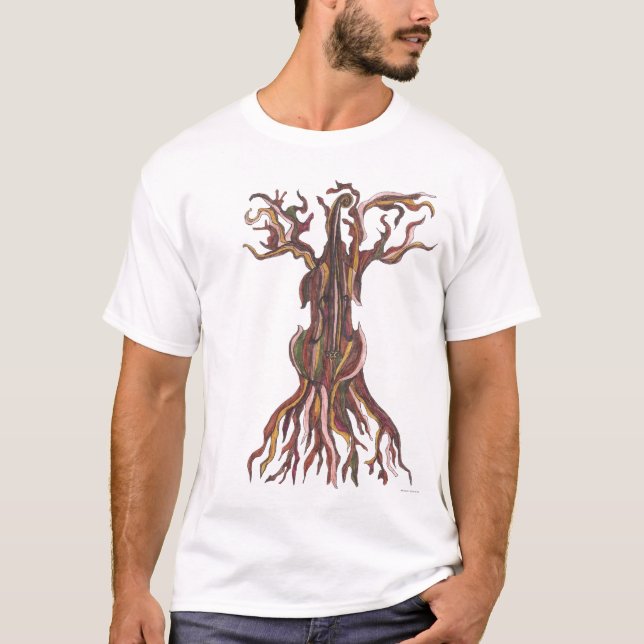 T-shirt d'arbre de violoncelle (Devant)
