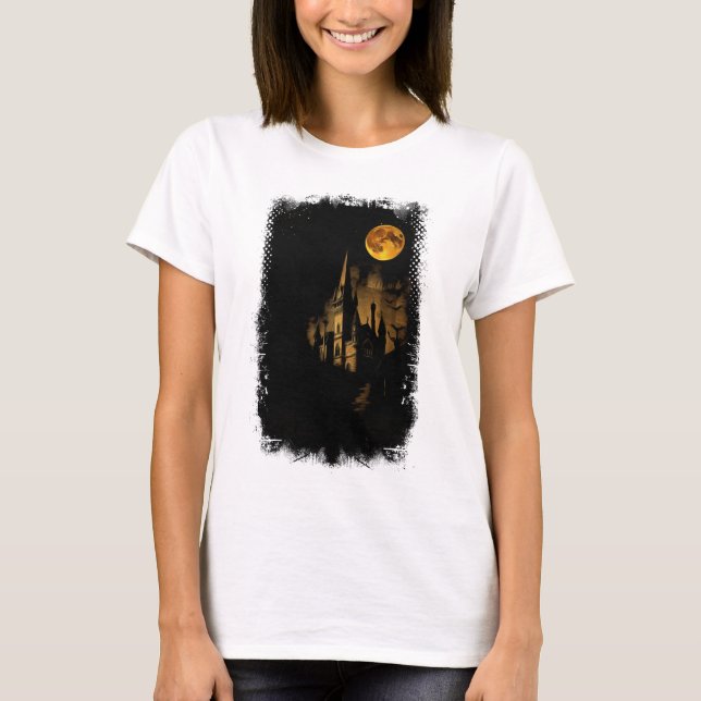 T-shirt Dark Château de l'éternelle Nuit thème d'horreur (Devant)