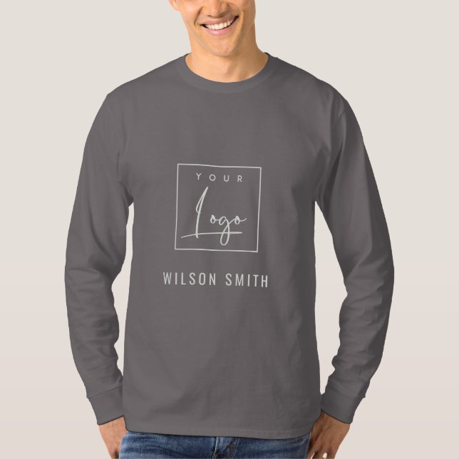 T-shirt Dark Smoke Grey White Business Ajouter Votre Nom D (Devant)